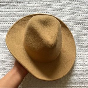 Free People Suede Hat 
Wide Brim Hat
Camel Tan Brown 
cowboy cowgirl 
One size